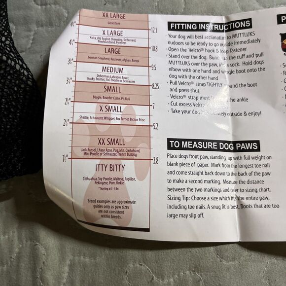 Muttluks All Weather Set Of 4 Black XXS Warm All Weather Boots - Picture 3 of 7